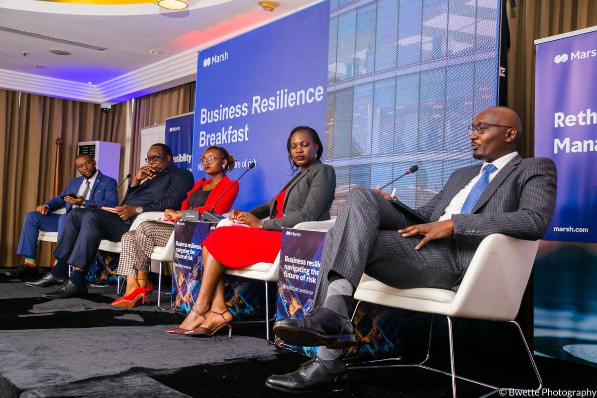 Our Advisory leader - Patrick Matu was a panelist at the Marsh CEO breakfast event on Navigating the future of risk. Patrick emphasized the need for organisations to pay as much attention to long term risk as they do to short term risk in order to build resilience. @AmchamUganda