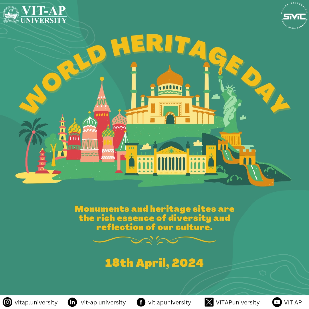 Celebrating #WorldHeritageDay! These irreplaceable sites remind us of our rich history & cultural diversity. Let's protect them for future generations. #VIT #VIT #SaveOurHeritage