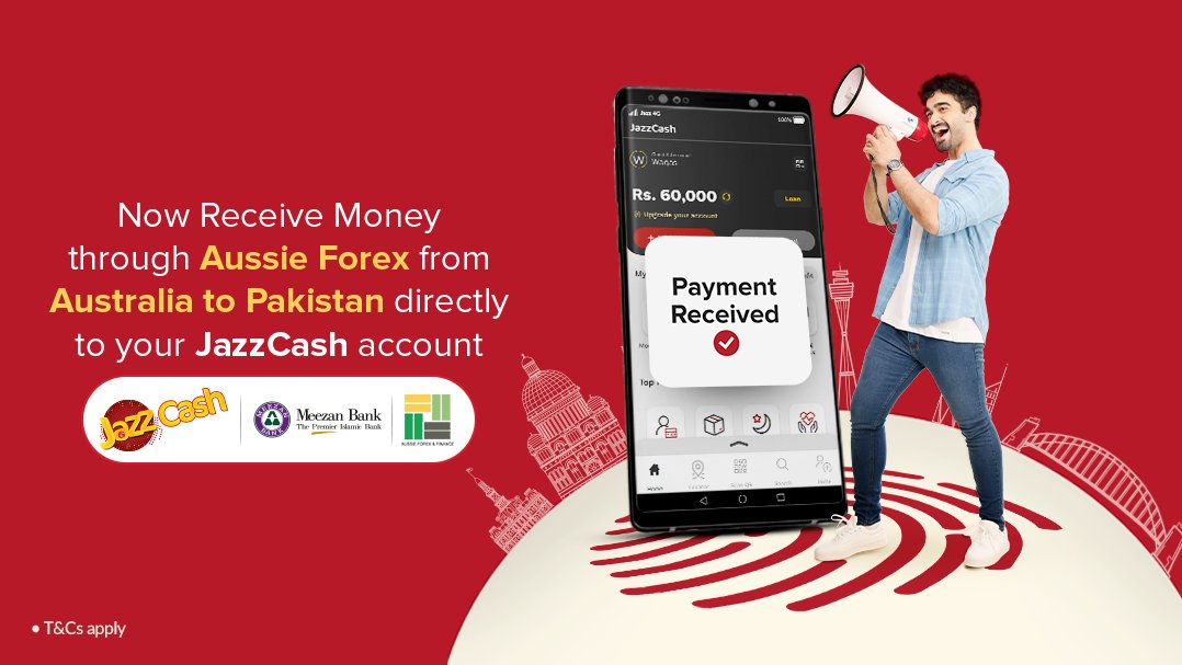 Simplify your cross-border transactions effortlessly! You can now receive funds directly from Aussie Forex into your JazzCash account hassle-free. Through our collaboration with Meezan Bank, we are transforming cross-border payments. Download JazzCash now: bit.ly/3CS8cti