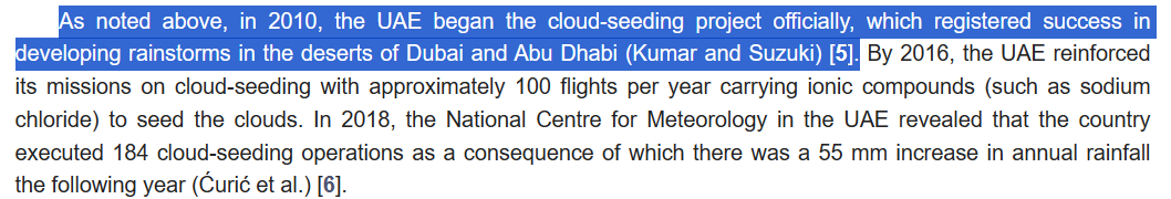 The Kumar Suzuki paper at the start of the para looks at the properties of clouds to assess which are suitable for cloud seeding and does not show success or otherwise of cloud seeding. sciencedirect.com/science/articl…
