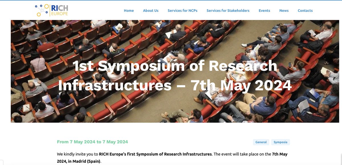 Hear about the result of this and all our activities at the 1st symposium of Research Infrastructures organised by @rich_ncps
@eRImote_EU coordinator Annika Thies @LEAPSinitiative  will be presenting
@instructhub will be there represented by Carlos Soriano Sanchez @CNB_CSIC
