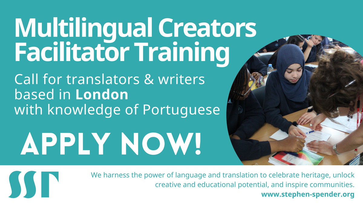 Deadline TOMORROW! Do you know #Portuguese? Are you based near London? Apply now! stephen-spender.org/opportunities/… #cpd #xl8 #Português #creativetranslation