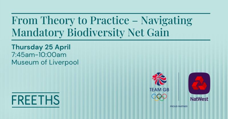 Our MD Steve Parry will speak at @freeths and @Natwest’s event next week about the new mandatory #biodiversitynetgain regime in England. The event will explore the legal and practical aspects of implementing the new legal framework. Register here ⬇️
lnkd.in/djDtMyxT