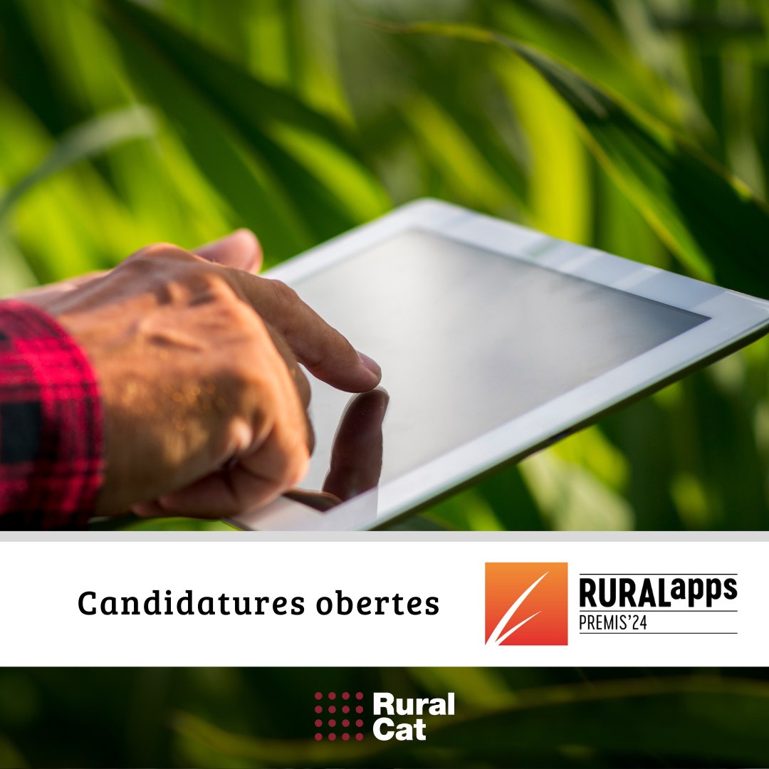 ruralcat's tweet photo. 📣Últim dies! Presenta't a l’11a edició del #PremisRuralapps, tens temps fins al 22 d’abril!

Tens una solució tecnològica innovadora que ajudi a millorar el #sectoragroalimentari, #forestal o #medirural? 

https://t.co/yDNM040IPA @agriculturacat @accioclimatica @Eurecat_news https://t.co/4UoVt11Dl3