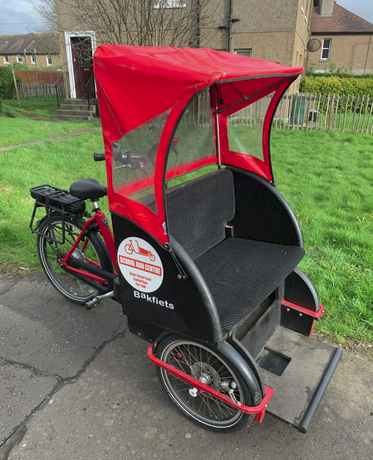 For sale... One of our members is selling this #Bakfiets #Riksja electric #rickshaw 'Great condition' ... has been well used, but no longer needed Details-->gumtree.com/p/for-sale/bak…