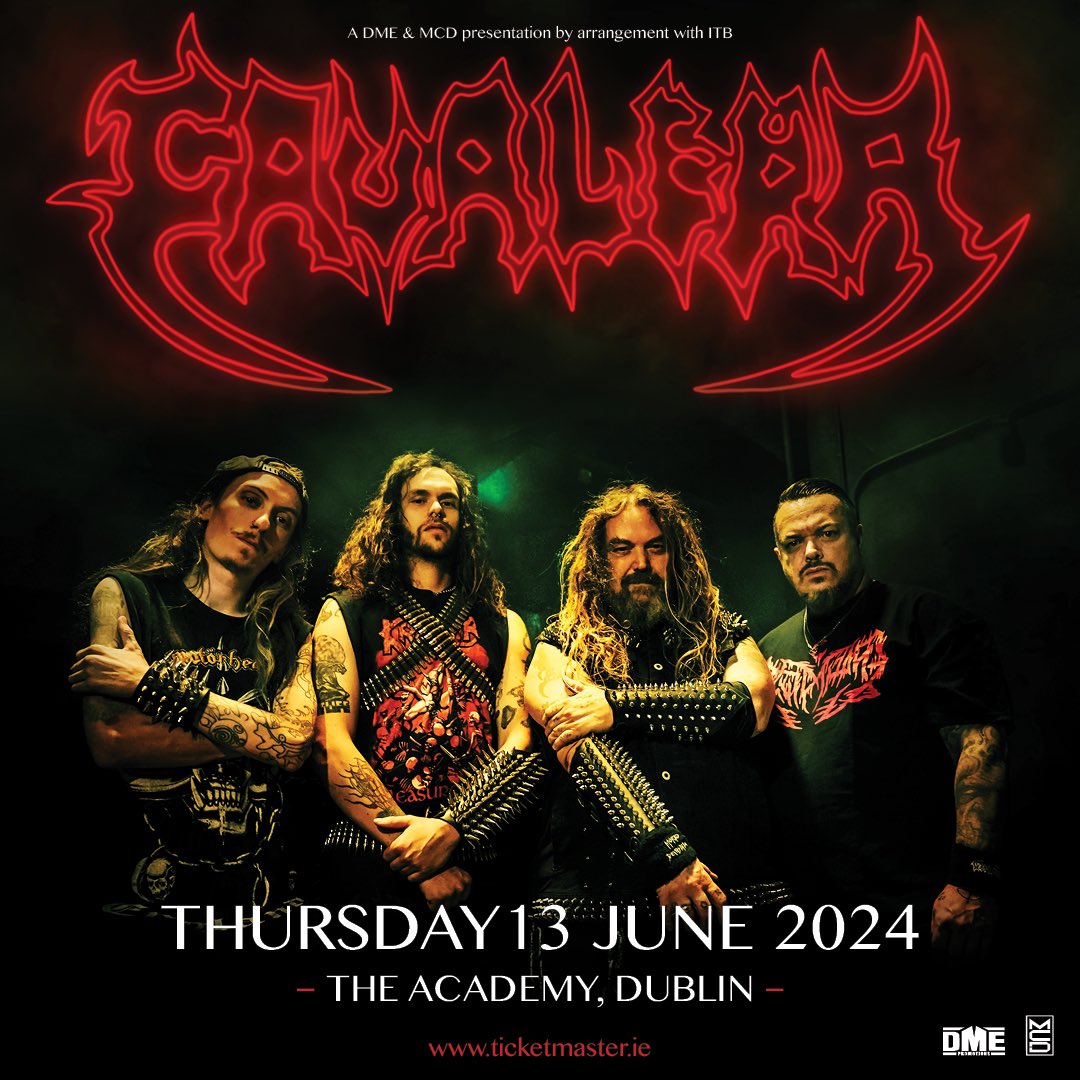 NEW SHOW // Metal group @cavconspiracy have announced shows at The Academy on 13 June 2024 Tickets are on sale now from @TicketmasterIre