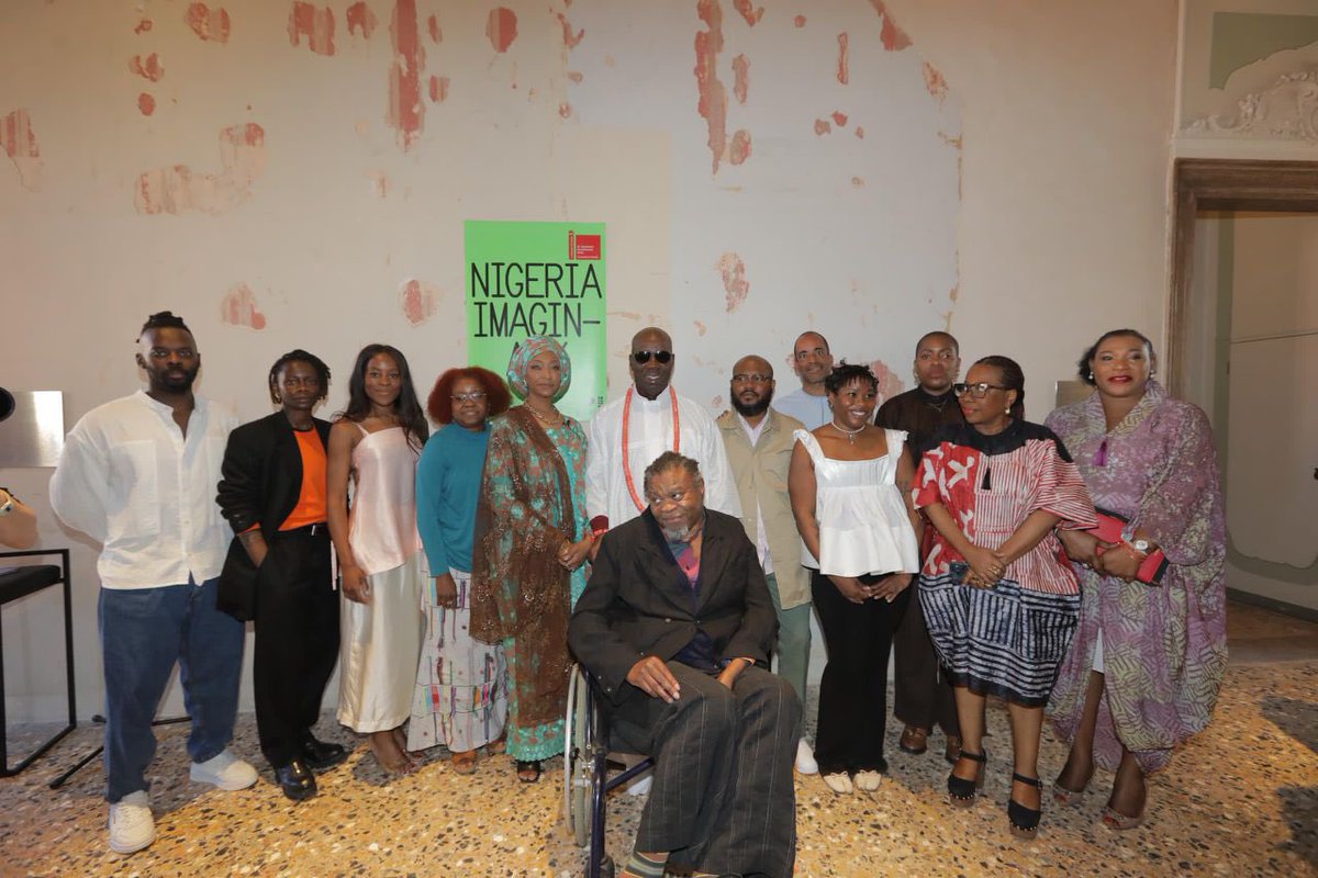 scarfizal's tweet photo. Yesterday, Hon. Minister Bar @hanneymusawa graced the 60th Venice Biennale in Vince, Italy with her presence, representing the Ministry of @FMACCE_Nigeria . 
#NIGERIAPAVILIONATVENICEBIENNALE https://t.co/7aaSUq6zBl