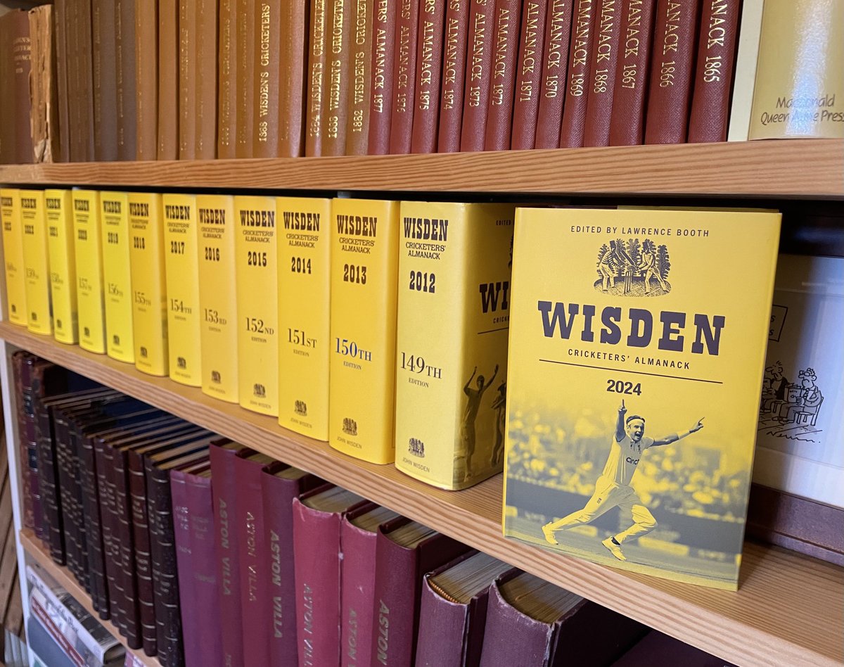 Happy publication day to ⁦@WisdenAlmanack⁩ - my 13th edition as a contributor and still a source of enormous pride.