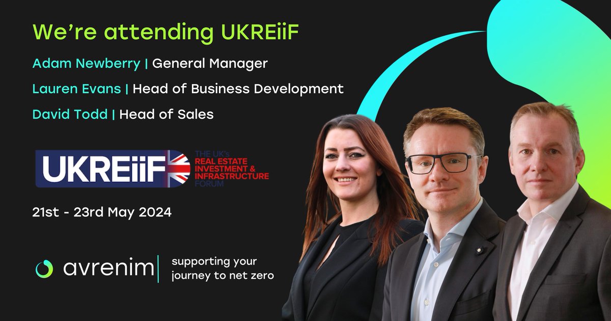 This year, General Manager, Adam Newberry, Head of Business Development, Lauren Evans and Head of Sales, David Todd will be heading to #UKREiiF 2024.

If you're interested in a catchup please drop an email to: lauren.evans@avrenim.co.uk

We look forward to seeing you there!