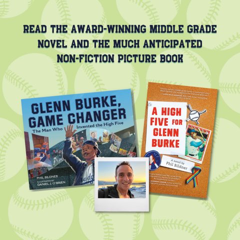 PhilBildner's tweet image. Today is National High Five Day. Yep, that’s really a thing. It’s the perfect day to support a local independent bookseller by purchasing the #LGBTQ-themed middle grade novel A HIGH FIVE FOR GLENN BURKE and the nonfiction picture book, GLENN BURKE, GAME CHANGER.