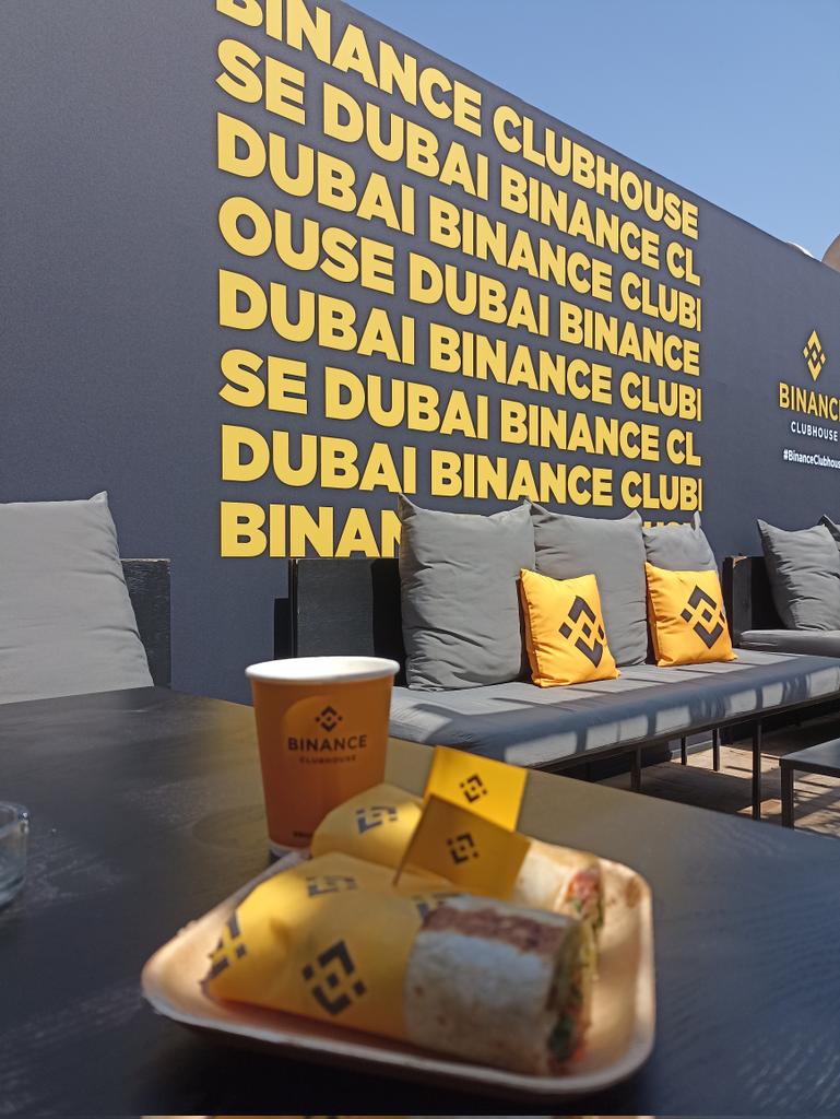 Alone but not lonely at #Binance Clubhouse Dubai #token2049dubai