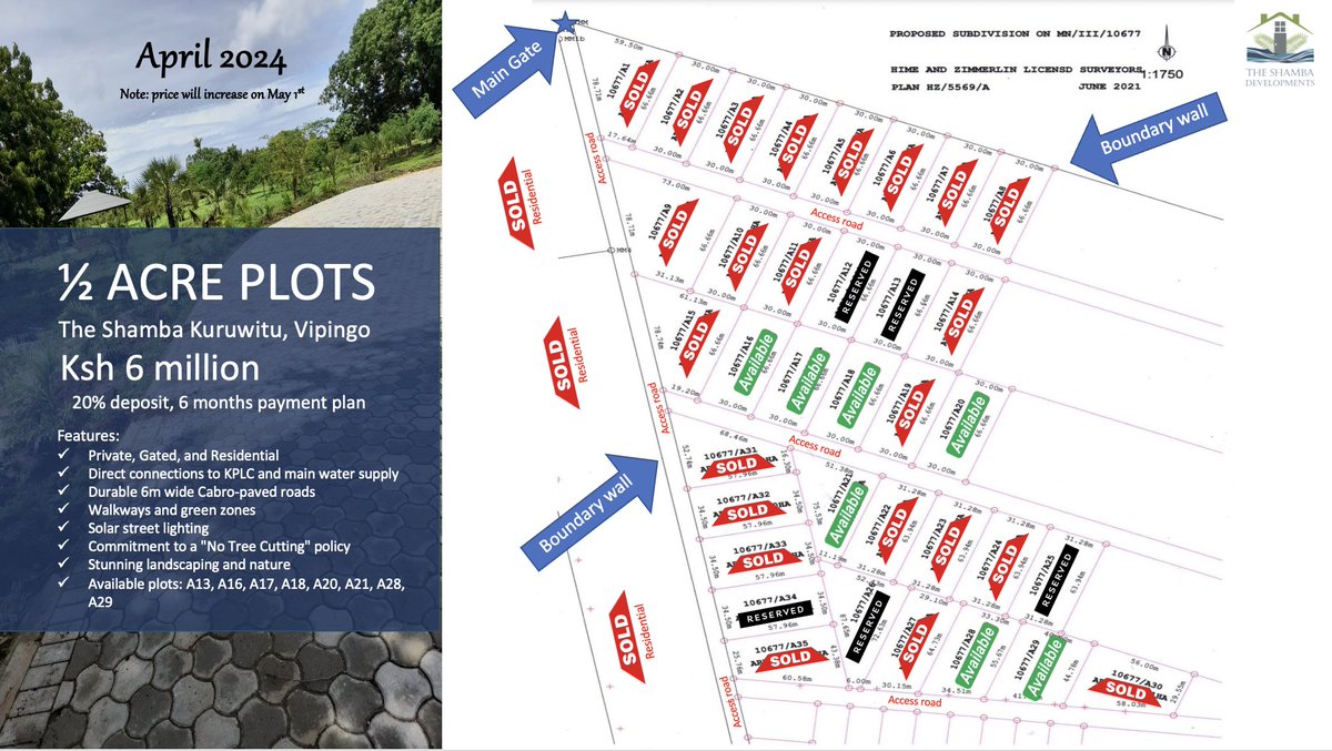 TheShambaLife's tweet photo. 🚨 Price Increase Alert! As of May 1st, the cost for our 1/4 and 1/2 acre plots will rise. Secure our current rates by reserving your plot before May 1st. Don't miss this chance! Prices in the Vipingo area are climbing rapidly. Book now! https://t.co/8vNOFasIip