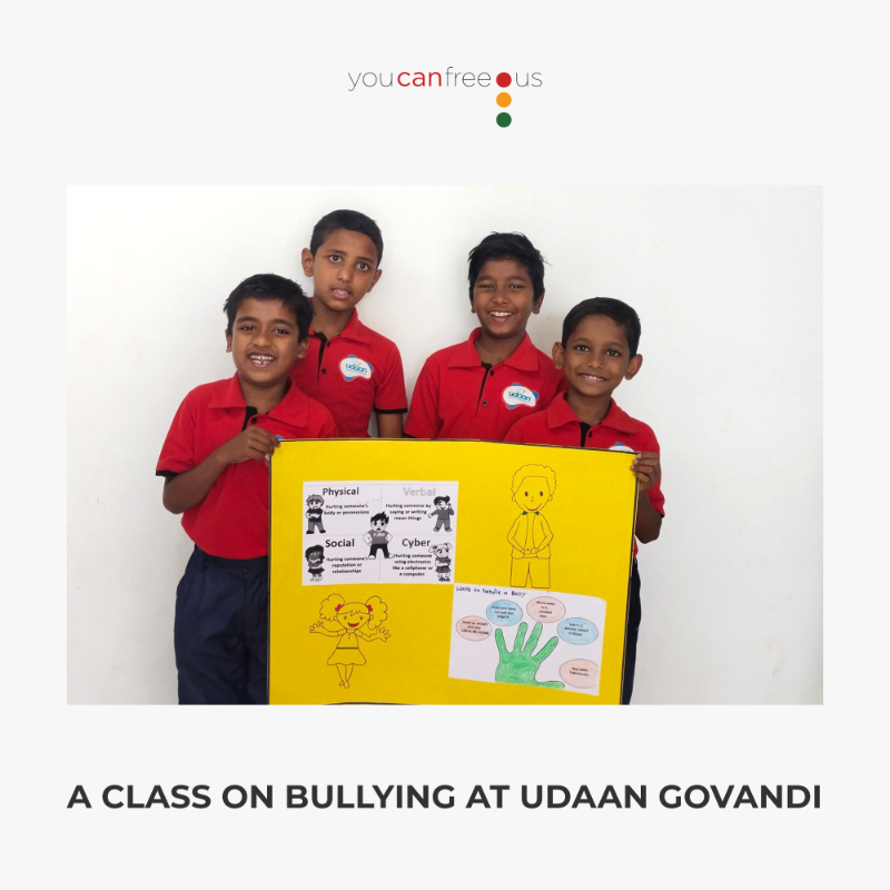 Our Udaan Govandi kids just participated in a class on the harmful effects of bullying. The children enjoyed this important and informative session.

#YouCanFreeUs #ModernSlavery #Udaan #Govandi #ChildLabor #EducationMatters #ChildrenMatter #StopBullying