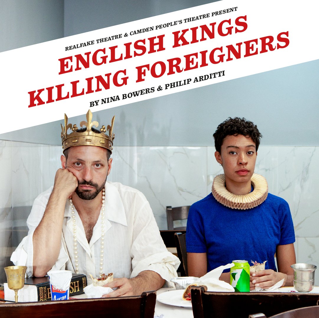 📣COMING SOON: English Kings Killing Foreigners #EnglishKings @CamdenPT The death of a national sweetheart.  A friendship tested by a bloody act.  An infamous production of Shakespeare's Henry V. A tell-all dark comedy that peels back the skin of English cultural identity to…
