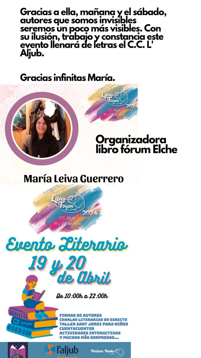 andrea_pardo_at's tweet image. #LibroForumelche2 #YoVoyAlLibroForumElche
