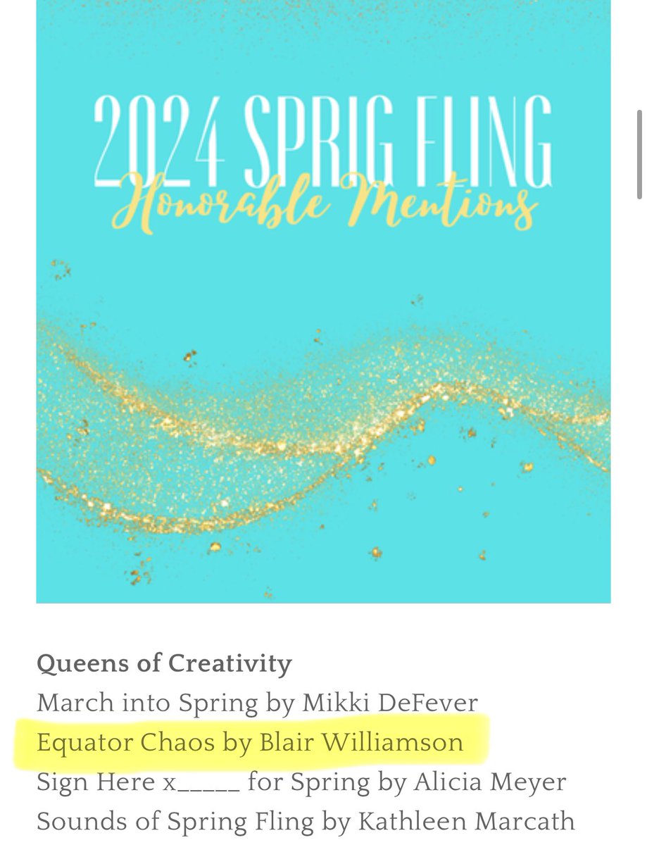 OMG!! YOU GUYS NAMED ME A QUEEN OF CREATIVITY! 🥹😭🫶🏻🎉 Thank you so much for the honorable mention for #SpringFlingKidLit 💙 I’m beyond excited to get recognized & BIG CONGRATS to the winners! Thank you so much to ALL INVOLVED for your time! 🏆‼️💕 #kidlit #writingcommunity