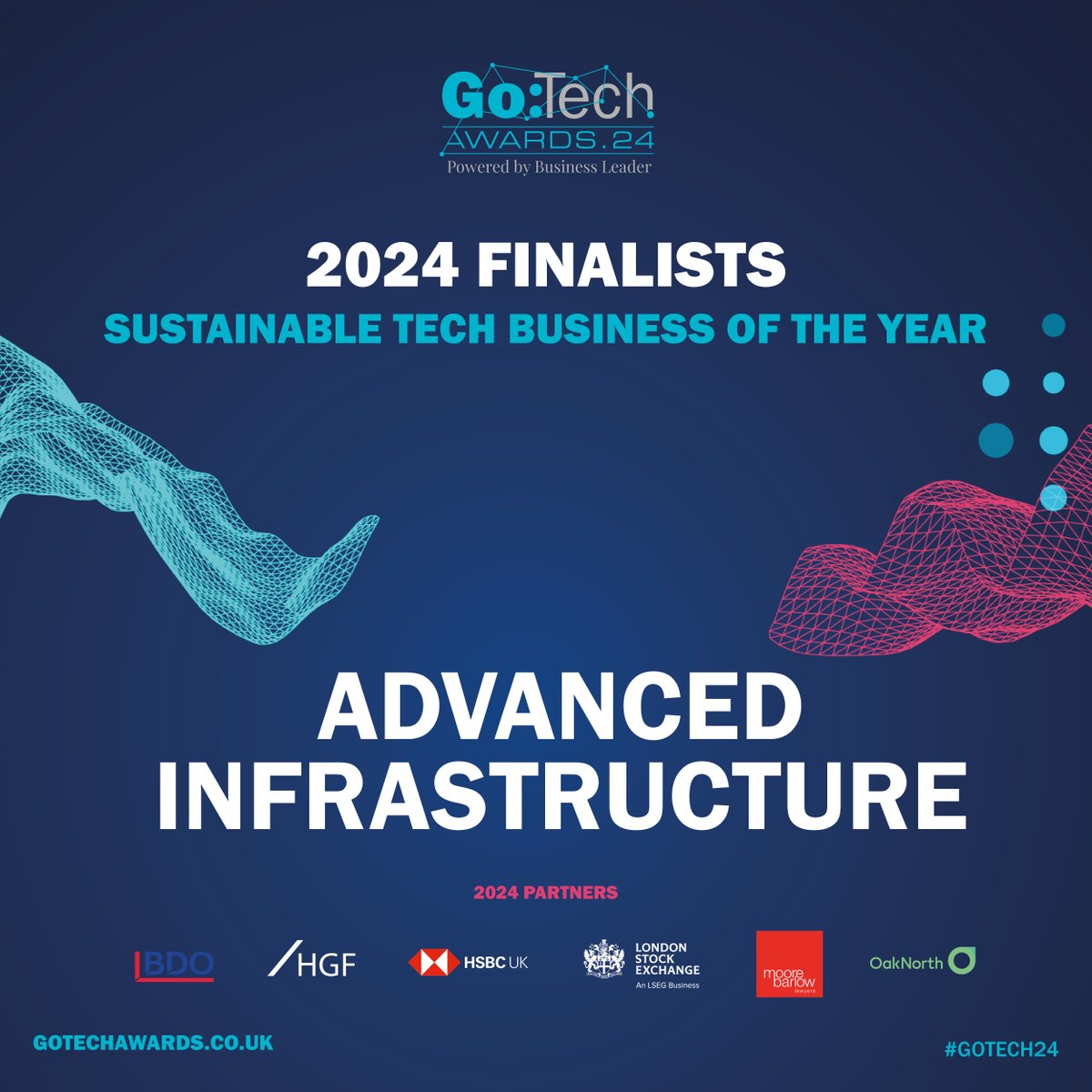 🎉We're thrilled to announce that we have been shortlisted in the 2024 #GoTech awards in the Sustainable Tech Business of the Year category! 

Well done to all finalists, we wish you all the very best of luck! 🏆

#GoTech24 #Sustainability #NetZero #LAEP