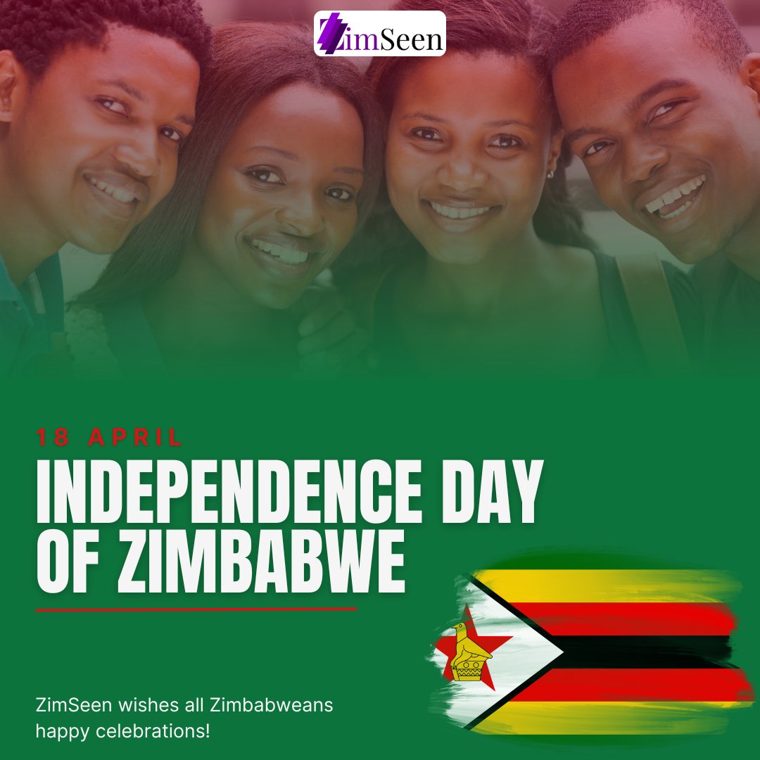 Happy Independence Day to all Zimbabweans!  On April 18, 1980, Zimbabwe gained independence from colonial rule, culminating years of struggle and sacrifice in the fight for the liberation of the indigenous people. Happy 44th Independence Day, Zimbabwe! 🇿🇼 #IndependenceDay