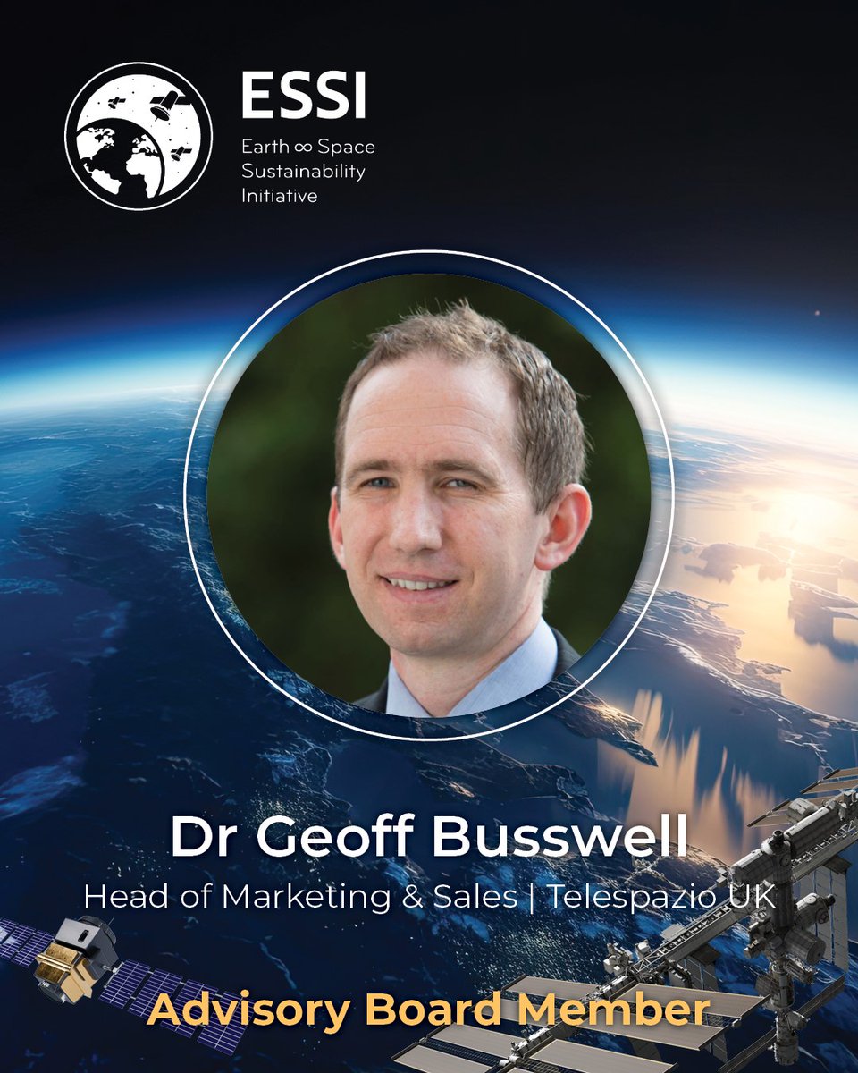 We are proud to announce that Geoff Busswell, Telespazio UK’s Head of Marketing and Sales, has been appointed to the @ESSInitiative Advisory Board. The Board will review and advise on the ongoing Space Sustainability Standards Project run by ESSI. telespazio.co.uk/en/news-and-st…