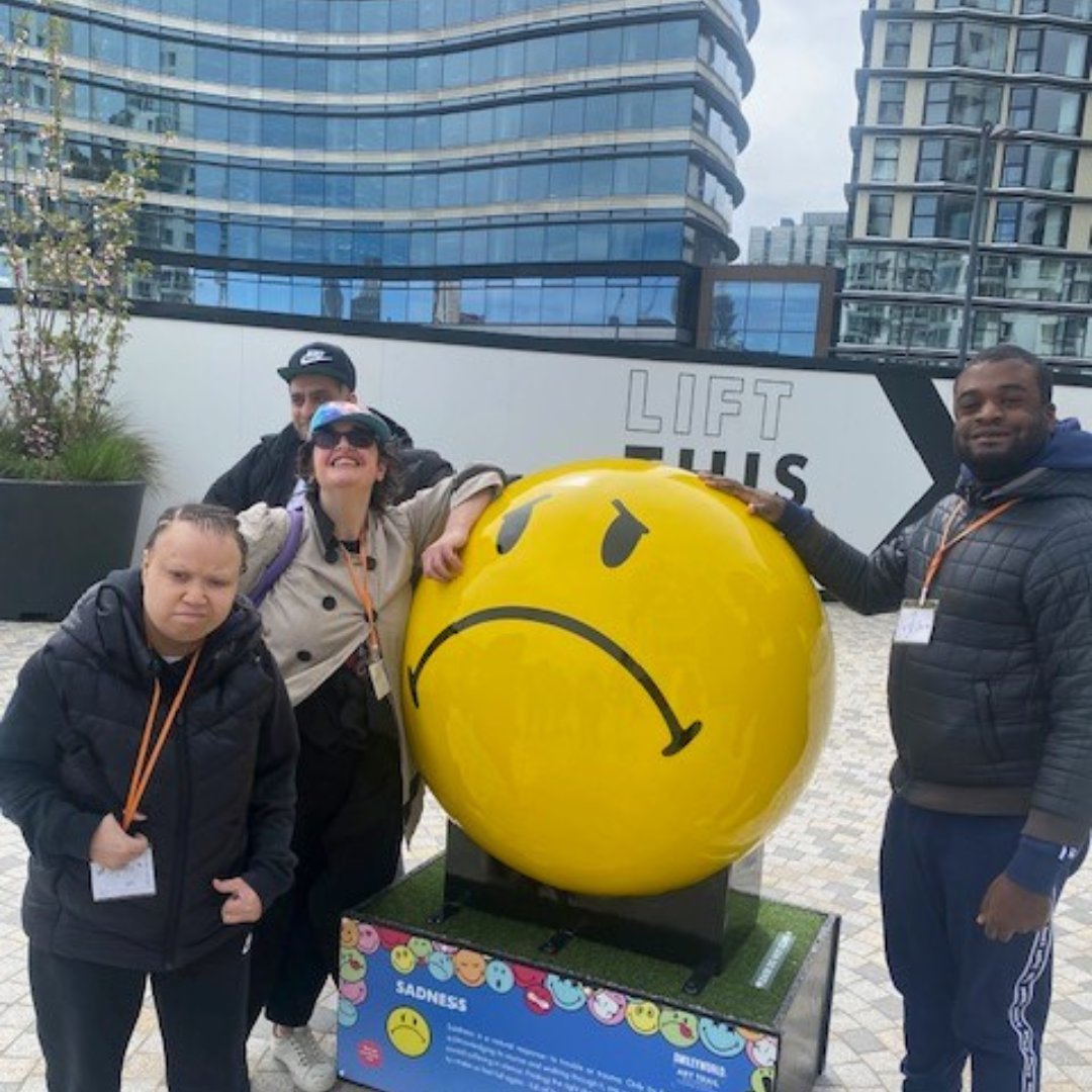 We're so lucky to have such cool stuff on our doorstep! The free SmileyWorld Art Trail at Battersea Power Station has fun smileys and other artworks. We use visual supports a lot to help our students communicate emotions so really enjoyed this😀 #LearningDisabilityServices