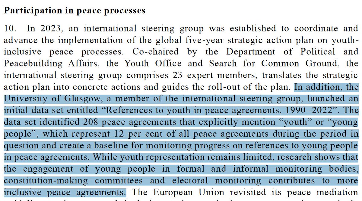 Asli Ozcelik Olcay (@asliozcelik_) on Twitter photo Our research on youth and peace agreements (w/ <a href="/DanielOdinShaw/">Daniel Odin Shaw</a>) was highlighted in <a href="/antonioguterres/">António Guterres</a> latest report to the Security Council on "youth and peace and security" #YPS: documents.un.org/api/symbol/acc… Our research on youth and peace agreements (w/ <a href="/DanielOdinShaw/">Daniel Odin Shaw</a>) was highlighted in <a href="/antonioguterres/">António Guterres</a> latest report to the Security Council on "youth and peace and security" #YPS: documents.un.org/api/symbol/acc…