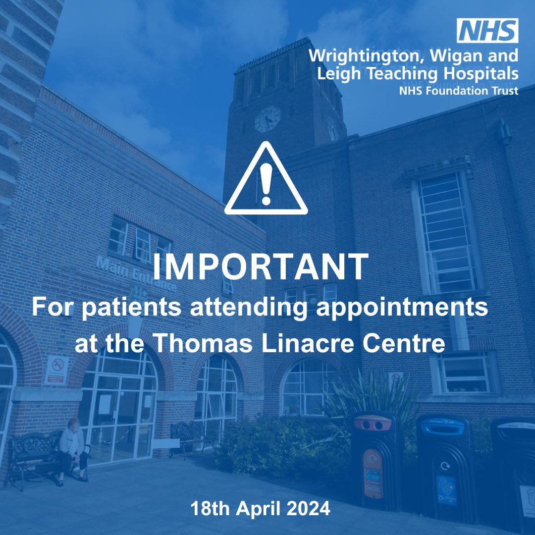 ⚠️Important information for patients attending the Thomas Linacre Centre today. We can confirm that we're currently experiencing a loss of power at the site. This is being investigated & the Trust's Senior Management team are on site to support. 📰shorturl.at/ejLY3