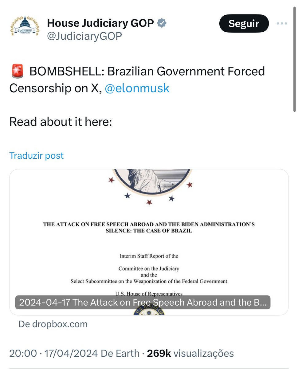 Trump allies in the imperialist GOP have joined Elon Musk's defamation campaign against Brazil's judiciary. It is using US law as a basis to accuse Brazilian Supreme court decisions of 'censorship', leaking illegally obtained, sealed rulings.