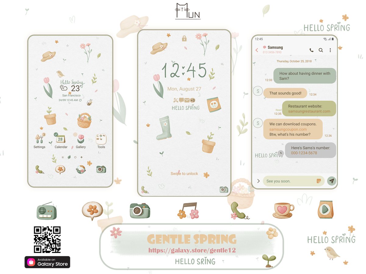 mun_studio's tweet photo. ๐ฑ Welcome the arrival of spring with our soothing new theme: "๐๐๐ง๐ญ๐ฅ๐ ๐๐ฉ๐ซ๐ข๐ง๐ ".
โจCheck it now: https://t.co/7bQcalIUtr
Our store: https://t.co/x68mZufNyA
#theme #samsungthemes #galaxytheme #themestore #samsungthemestore #theme #MUNSTUDIO #MUN #munviem #munthemestudio https://t.co/8dCI6ZngmE