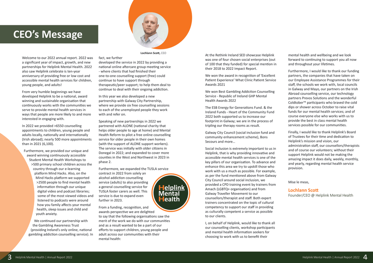 HelplinkMH's tweet photo. A little late...but please find our Annual Report for 2022 attached! 

This report demonstrates the impact of our work; supporting people to gain and maintain good mental health.

Our 2023 report is coming soon!

1 of 2

#impact #mentalhealth https://t.co/IDAwPUkWXJ