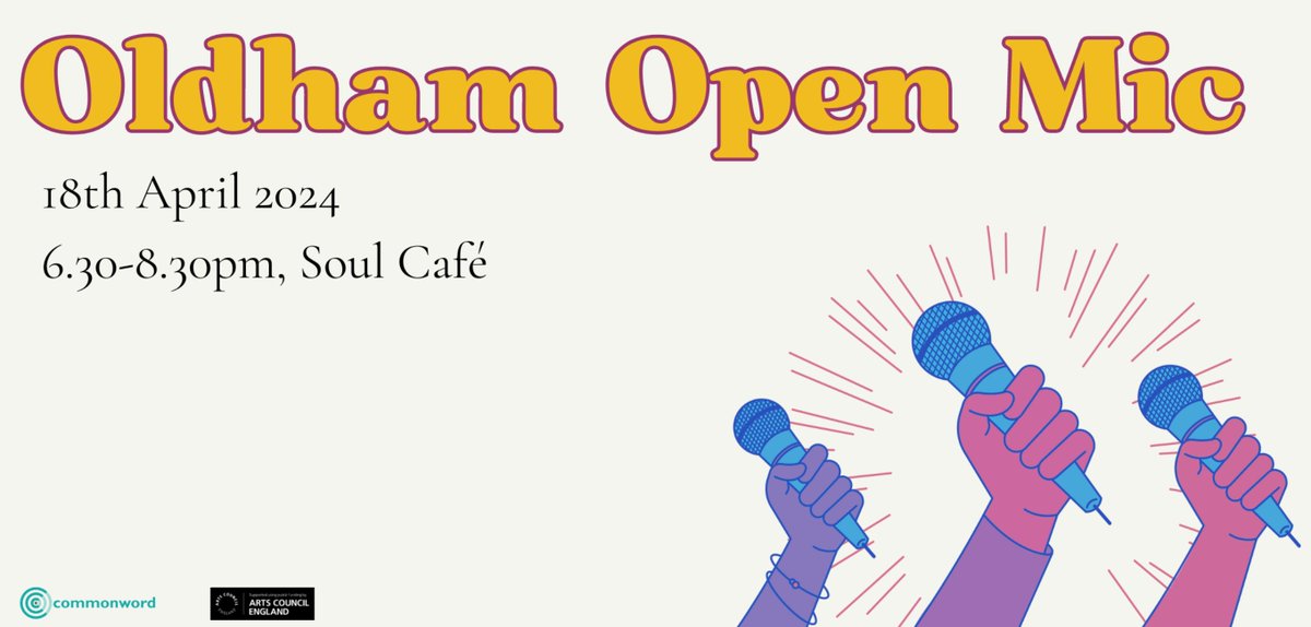 Oldham Open Mic is tonight at Soul Café🤩 Doors open at 6.20pm Nearest tram stop is Oldham Mumps 🚊 eventbrite.co.uk/e/862250513497…