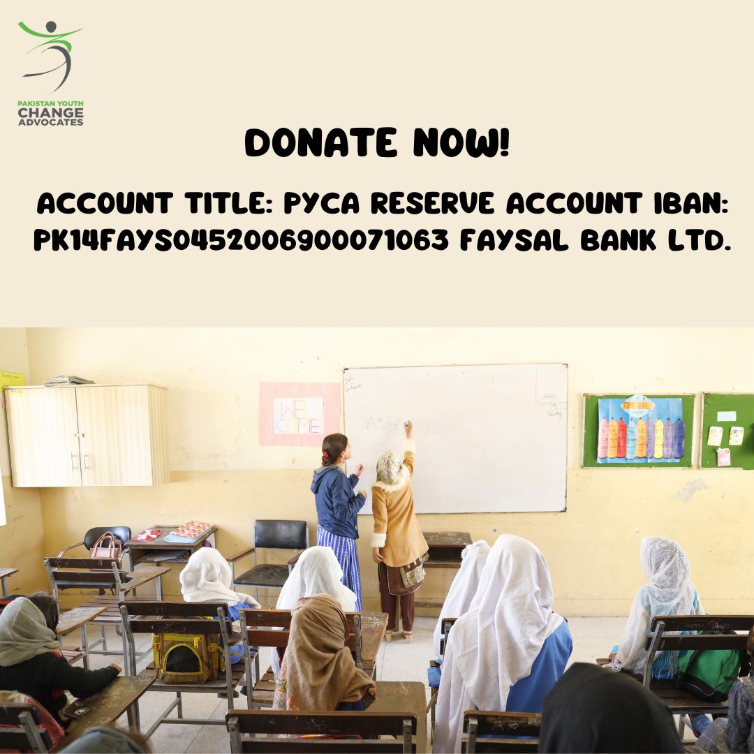 Change a child's life with education through your donations! 📚 Donate now: pyca.org.pk//donate/ ACCOUNT TITLE: PYCA RESERVE ACCOUNT IBAN: PK14FAYS0452006900071063 Faysal Bank Ltd. #RightToEducation #EducationMatters #DonateToEducate