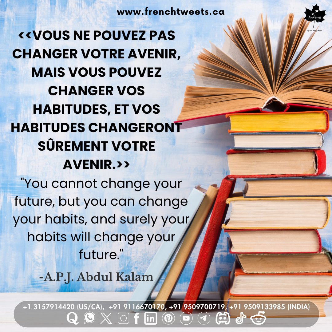 👉🏻Every choice you make today, every habit you cultivate,⭕ shapes the journey of your future.✨💫Choose wisely.

frenchtweets.ca/learners-regis…

 #futuremolded #chooseyourpath #education #criticalthinking #educationmatters #frenchquotations #frenchquotes #frenchquote #frenchvocabulary
