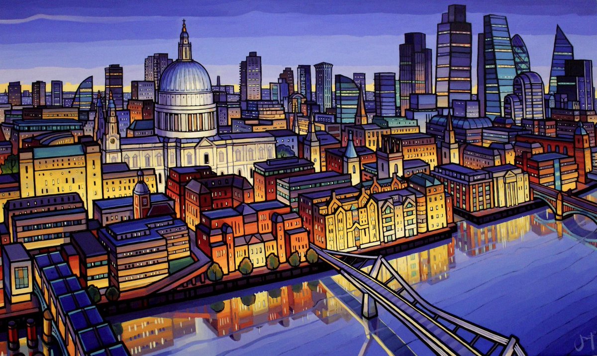 City of London I - Jim Edwards Off to London tomorrow, afraid the Studio & Gallery will be closed. Back in Saturday 11am-2pm. City of London I ltd edition print (/145) available from studio/website: jimedwardspaintings.com/store/p202/Cit… #cityoflondon #london #painting #thames #jimedwards