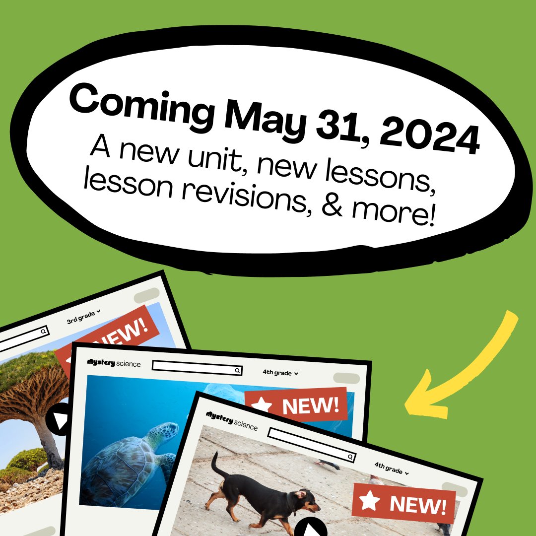 ✍️ Content updates are coming May 31! Check out what's new and being updated this summer: support.mysteryscience.com/hc/en-us/categ…