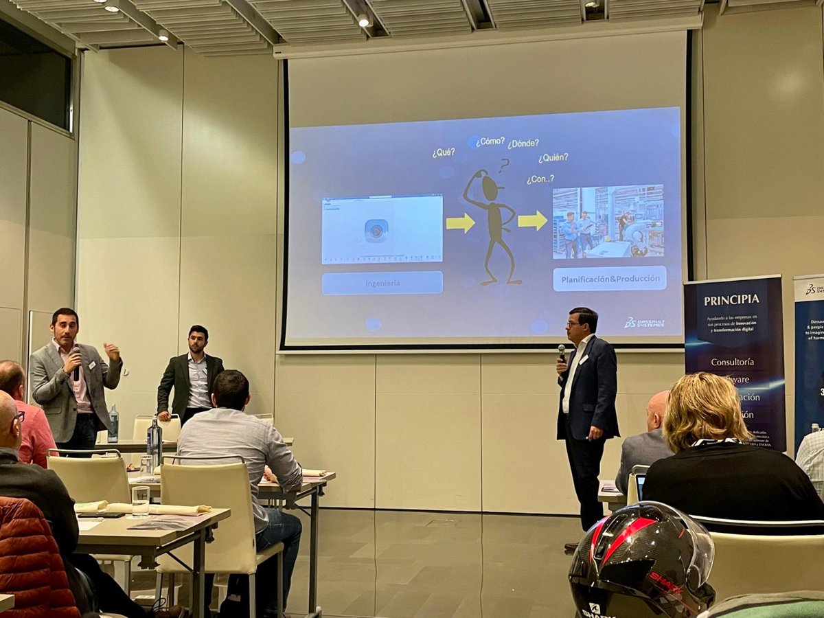 Ayer en INNODAY2024, Francisco Riera, David Loidi Nigra-Maccono y Adrián Cruella ilustraron cómo la información de la oficina técnica nutre a la gestión de la fabricación:  La clave de la agilidad industrial: Sincronización bidireccional entre ingeniería de producto y producción.