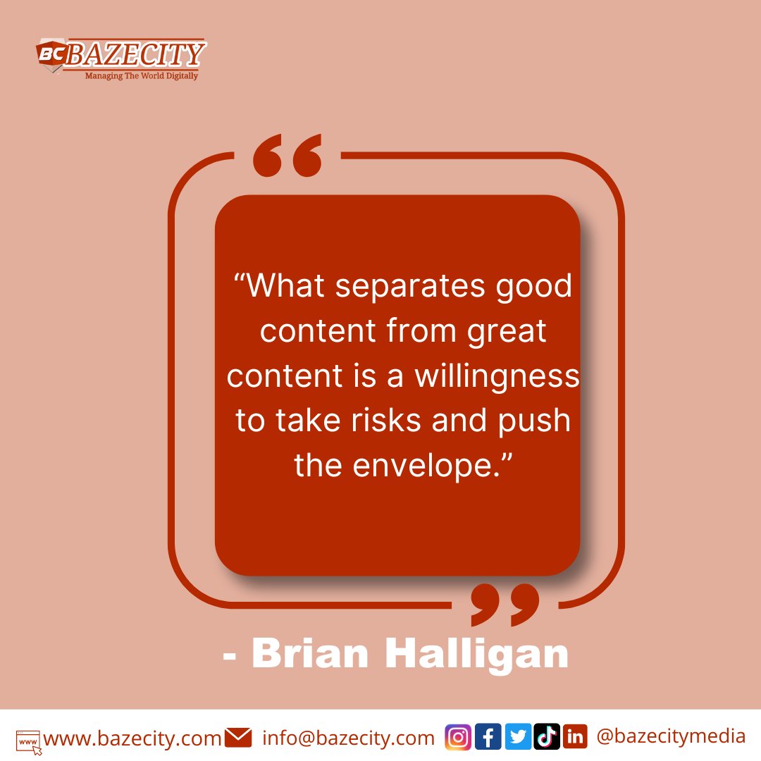 What separate good content from great content is a willingness to take risks and push the envelope.

For more information Visit, bazecity.com

#bazecity #entertainment #webmanager #bazecitymedia #technology