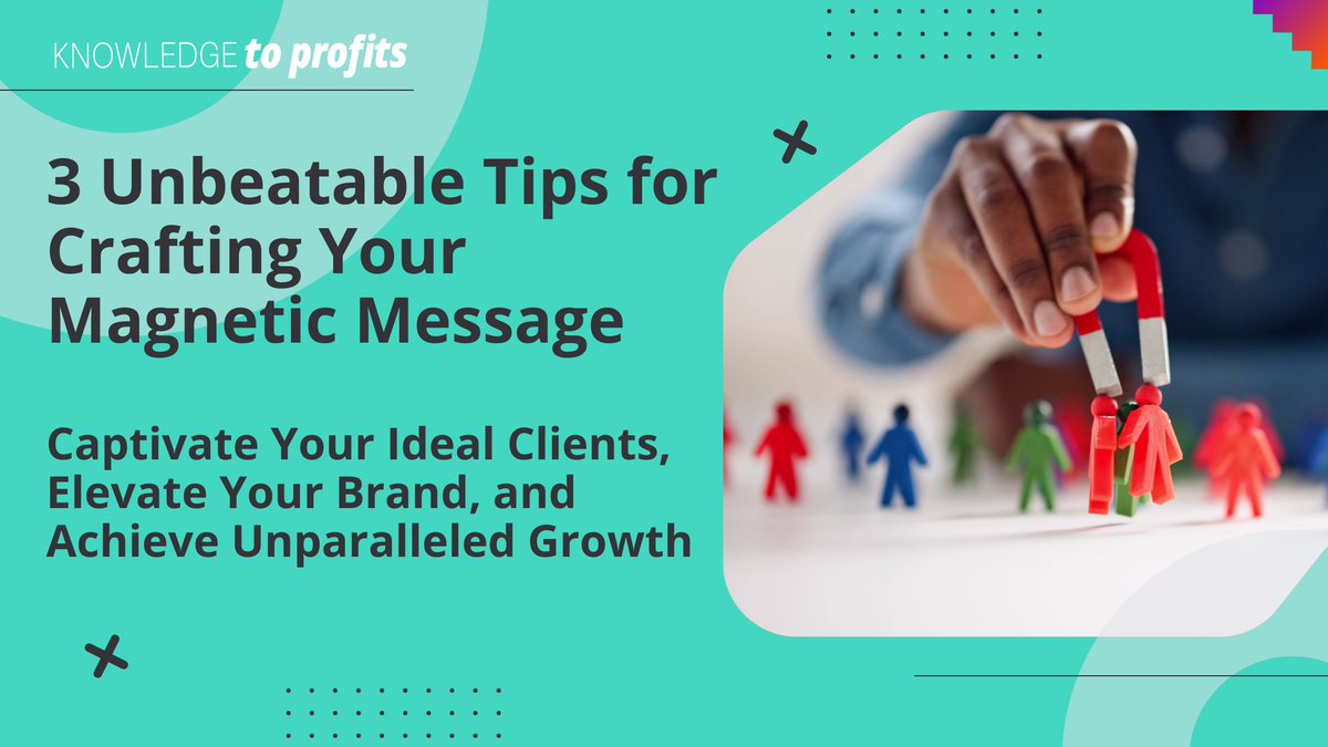 𝟯 𝗨𝗻𝗯𝗲𝗮𝘁𝗮𝗯𝗹𝗲 𝗠𝗮𝗿𝗸𝗲𝘁𝗶𝗻𝗴 𝗧𝗶𝗽𝘀 𝗳𝗼𝗿 𝗖𝗿𝗮𝗳𝘁𝗶𝗻𝗴 𝗬𝗼𝘂𝗿 𝗠𝗮𝗴𝗻𝗲𝘁𝗶𝗰 𝗠𝗲𝘀𝘀𝗮𝗴𝗲

#marketingtips #magneticmessage #marketingstrategy #makemoneyonline #onlinebusiness #businesscoach