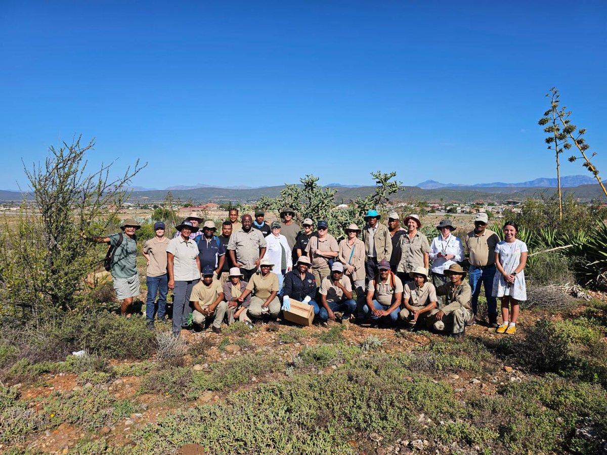 Yesterday Prof. Iain Paterson gave a workshop on the #biologicalcontrol of #cactus sp in Oudtshoorn #CapeNature offices.  A big group of attendees learnt about biocontrol, and cactus biocontrol specifically. Thanks for a great day in the classroom and field!