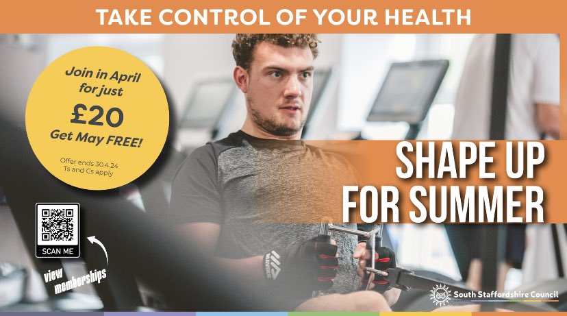 ☀️ SHAPE UP FOR SUMMER ☀️ JOIN NOW ✅Gyms ✅Exercise and well-being classes ✅Swimming ✅Toning Suites ✅Use 4 centres for the price of 1 ✅Free health checks ✅Complimentary fitness programme For details go to 👉 sstaffs.gov.uk/sports-and-fit… #southstaffsleisure