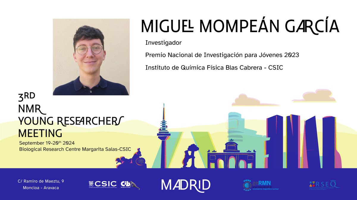 3rd NMR Young Researchers Meeting (@germn_junior) on Twitter photo We are pleased to announce our second guest lecture!!
Miguel Mompeán (<a href="/ma_mompean/">Miguel Mompeán</a> ) will be with us in this third edition 🔬!!! We are pleased to announce our second guest lecture!!
Miguel Mompeán (<a href="/ma_mompean/">Miguel Mompeán</a> ) will be with us in this third edition 🔬!!!