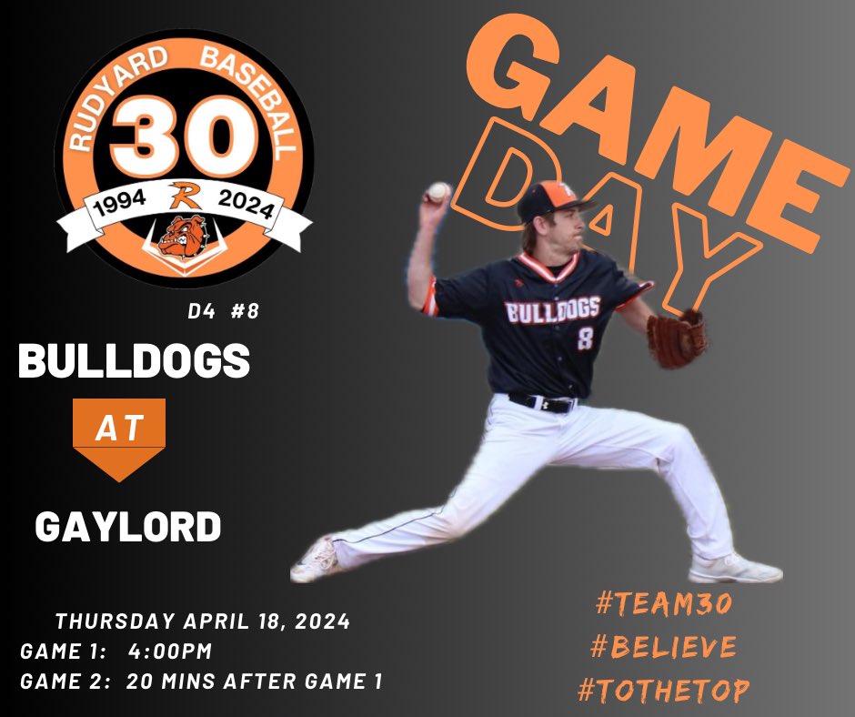 “It’s dévjà-vu all over again” -Yogi Berra IT’S GAMEDAY…..maybe. Weill find out by 1:00 if the games are still being played. 🆚Gaylord 🕓4:00 first pitch Game 2 will be 20 mins after Game 1 #Team30 #Believe #ToTheTop🏔