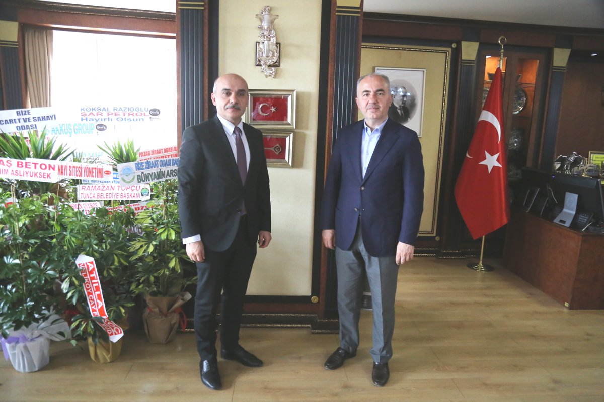 Rize Cumhuriyet Başsavcısı Mehmet Patlak'ın Belediye Başkanımız Rahmi Metin'e hayırlı olsun ziyaretleri..