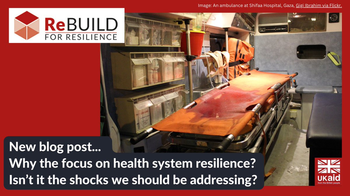 Why the focus on health system resilience? Isn’t it the shocks we should be addressing? @KarinDiaconu asks what we do when the health system itself and the population it serves are under existential threat. rebuildconsortium.com/health-system-… @IGHD_QMU @LSTMnews @sophie_witter