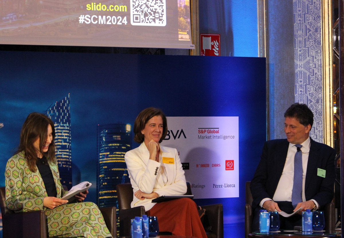 A fireside chat between Alejandra Kindelán, Chair and CEO of @Aebanca, Adam Farkas, AFME’s CEO and Caroline Liesegang, AFME’s Head of Prudential Regulation, Sustainable Finance & Research is now taking place #SCM2024
