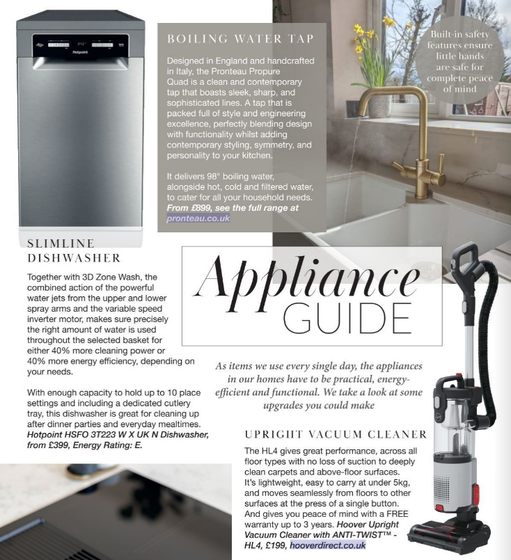 As featured in the latest Appliance Guide in Guildford Living magazine 👉 Our Pronteau Propure instant hot water tap, designed with built in safety features for complete peace of mind 🧘 Read on yumpu.com/en/document/re… Or visit pronteau.co.uk #WaterTheWayYouWantIt