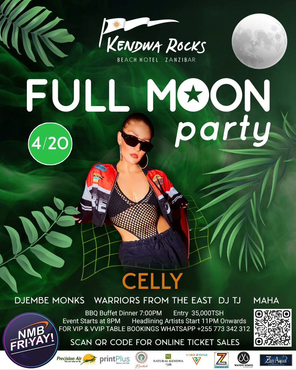goplacesdigital's tweet photo. Yaaay! Another lit party much better than the previous one🕺🏿
Bringing to you yet another episode of the Full moon Party happening at @kendwarocksznz 🥳🥳
Headlining Artists Start 11pm Onwards
For V.I.P Table Bookings Whatsapp +255 773 342 312
#fullmoonparty #zanzibar #kendwarocks https://t.co/czeopgD9VT