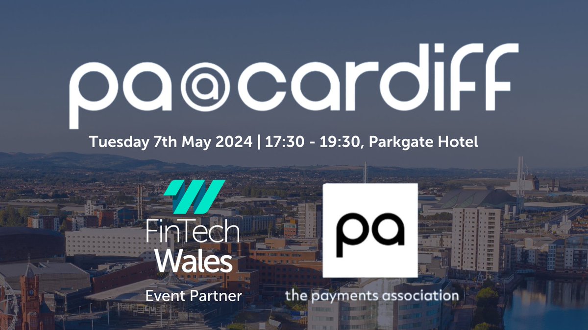 Register now to attend the first PA@TheCity event in Cardiff! 👉 fintechwales.org/events/patheci… We are delighted to be partnering with The Payments Association as they bring their monthly networking event to Cardiff for the first time. @ThePAssoc