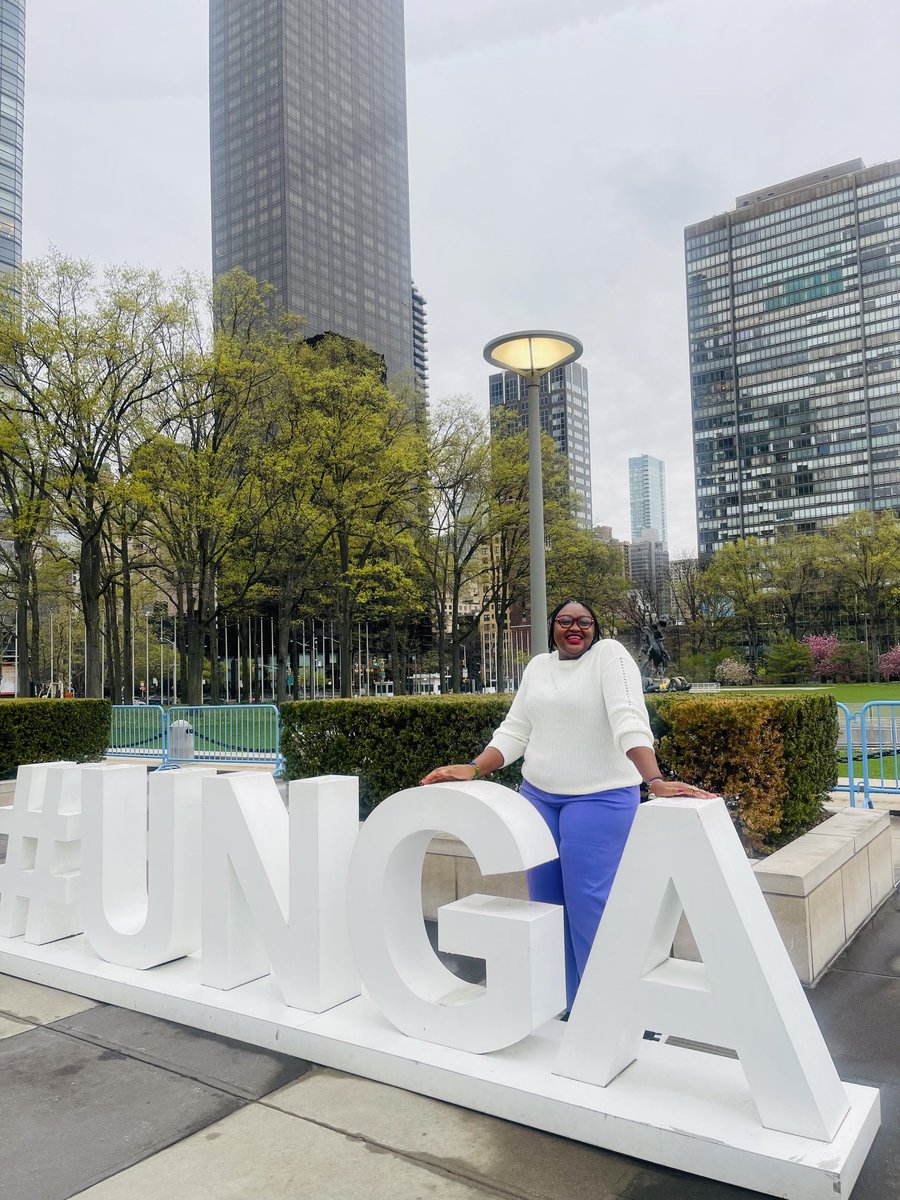 Hello from NewyYork 🇺🇸 
I’m  here for the #EcosocYouthForum I’ll be giving my interventions about Multilateral solutions through meaningful youth engagements ahead of the Summit of the Future.

Its time to #LetYouthLead