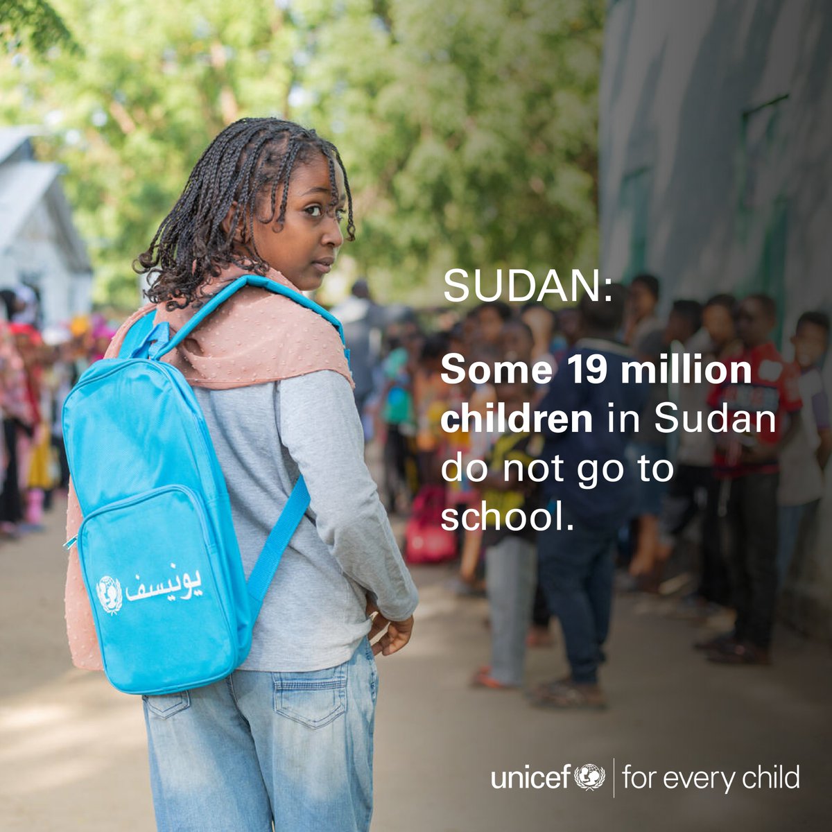 One year after the war, most schools remain closed. ​ All #children have the right to learn in a safe environment, no matter where they are. ​ We cannot allow this to continue. Now is the time to act for every child in #Sudan. ​ #WithSudan