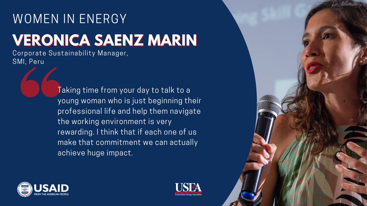 🌟 Meet Veronica Saenz Marin, our #womeninenergy honoree! As a Corporate Sustainability Manager for SMI in Chile, Veronica is a marine biologist and sustainability expert. Read her inspiring story ↘️ usea.org/article/women-… #WomenInSTEM #GenderEquality #BreakTheBias